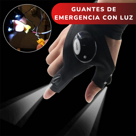 Guantes de emergencia con luz LED