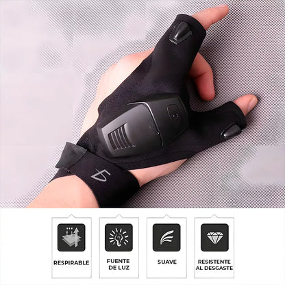 Guantes de emergencia con luz LED