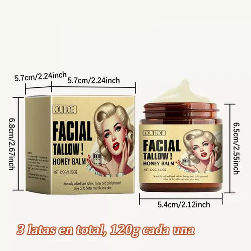FACIAL TALLOW® (3 PIEZAS) ✨ Bálsamo Anti-Envejecimiento