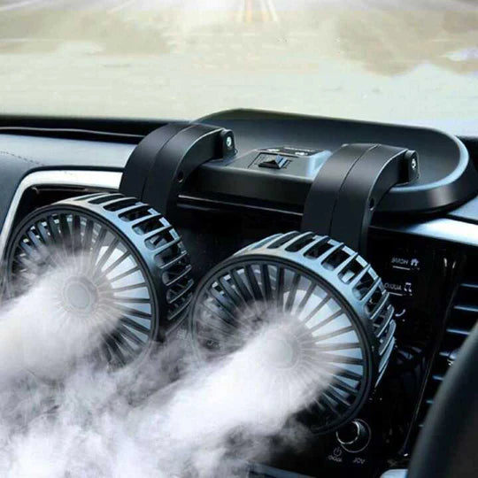 VENTILADOR DOBLE 360° PARA AUTO